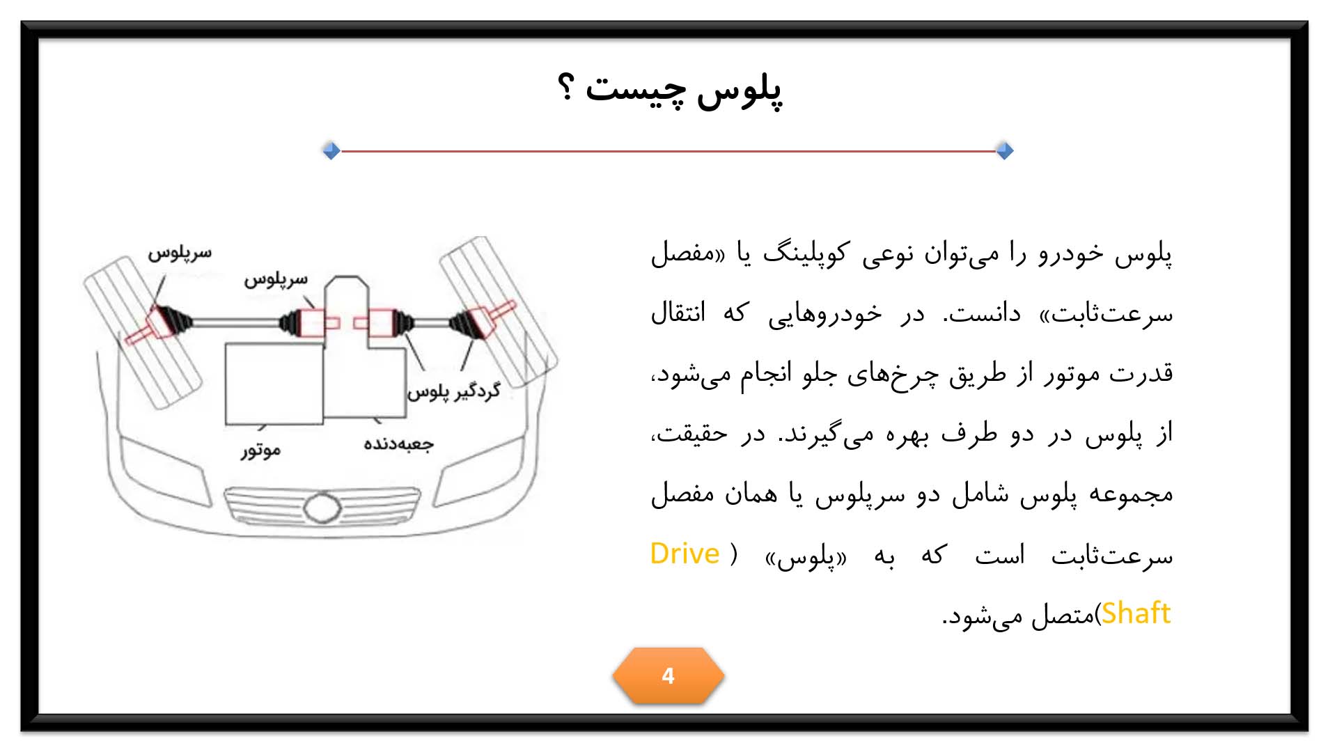 پاورپوینت در مورد کاسه نمد پلوس و گیربکس پراید 